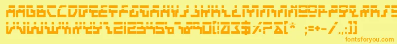 BeamRiderBoldLaser Font – Orange Fonts on Yellow Background