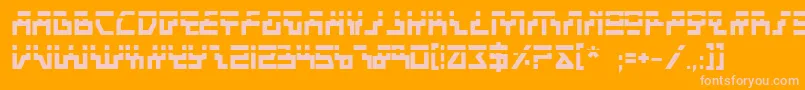 BeamRiderBoldLaser Font – Pink Fonts on Orange Background