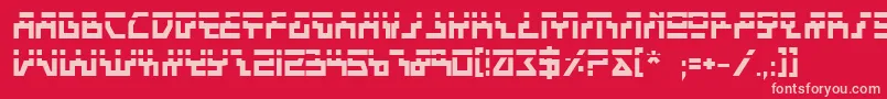 BeamRiderBoldLaser Font – Pink Fonts on Red Background