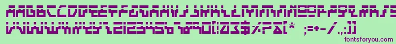 BeamRiderBoldLaser Font – Purple Fonts on Green Background