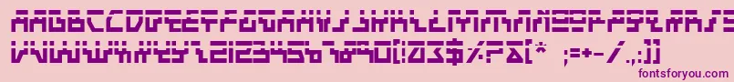 BeamRiderBoldLaser Font – Purple Fonts on Pink Background
