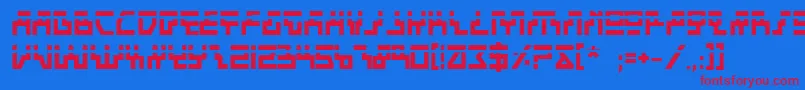 BeamRiderBoldLaser Font – Red Fonts on Blue Background