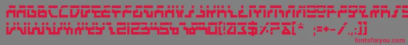 フォントBeamRiderBoldLaser – 赤い文字の灰色の背景