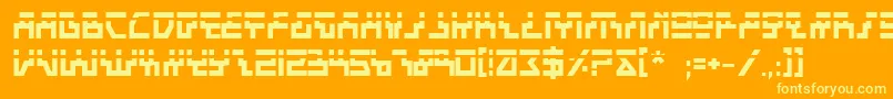 BeamRiderBoldLaser Font – Yellow Fonts on Orange Background