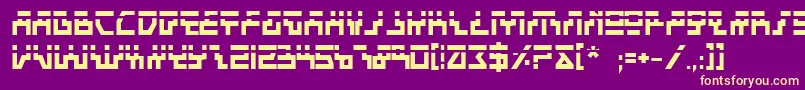 BeamRiderBoldLaser Font – Yellow Fonts on Purple Background