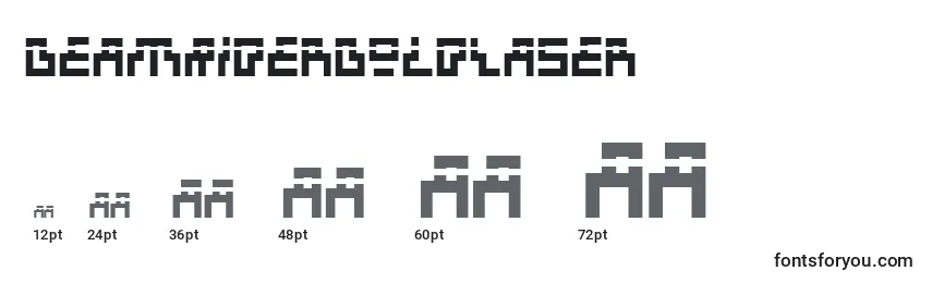 BeamRiderBoldLaser Font Sizes