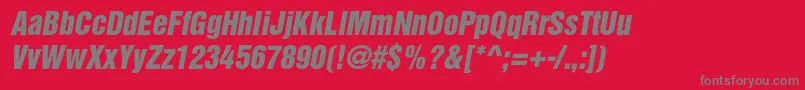 BastionkontrastaltcItalic Font – Gray Fonts on Red Background