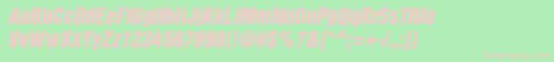 BastionkontrastaltcItalic Font – Pink Fonts on Green Background