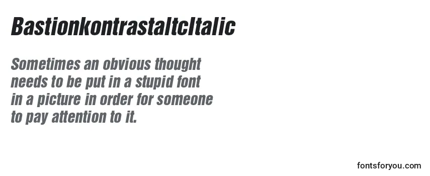 BastionkontrastaltcItalic Font