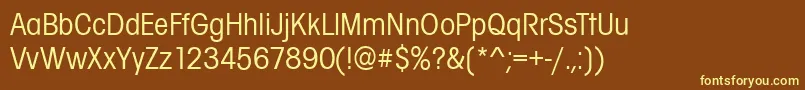 Шрифт AvignonCdRegular – жёлтые шрифты на коричневом фоне
