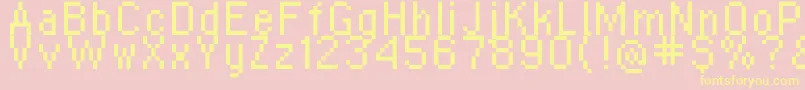 Copy0856 Font – Yellow Fonts on Pink Background