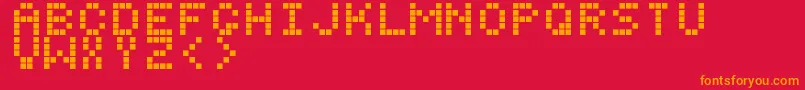 Digitol Font – Orange Fonts on Red Background