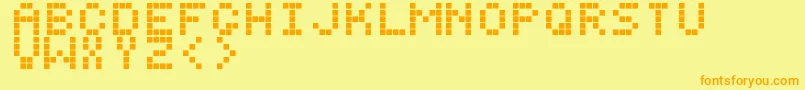 Digitol Font – Orange Fonts on Yellow Background