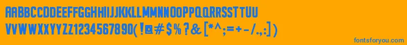 SeilsSansBold Font – Blue Fonts on Orange Background