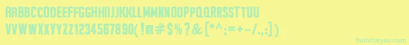 SeilsSansBold Font – Green Fonts on Yellow Background