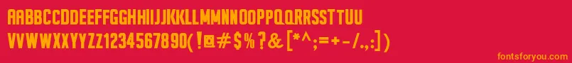 SeilsSansBold Font – Orange Fonts on Red Background