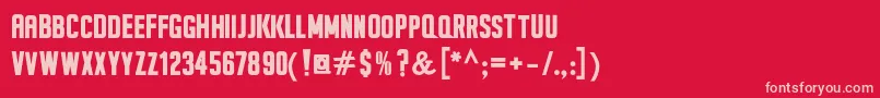 フォントSeilsSansBold – 赤い背景にピンクのフォント