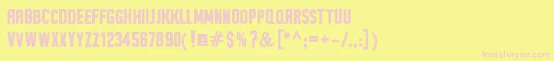 SeilsSansBold Font – Pink Fonts on Yellow Background