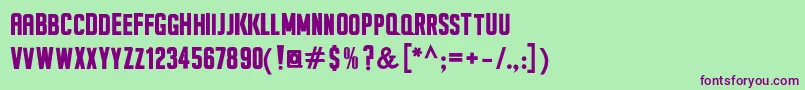 SeilsSansBold Font – Purple Fonts on Green Background