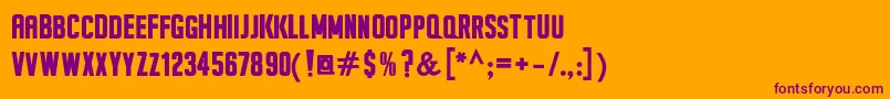 Шрифт SeilsSansBold – фиолетовые шрифты на оранжевом фоне
