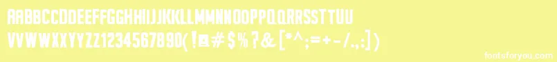 SeilsSansBold Font – White Fonts on Yellow Background