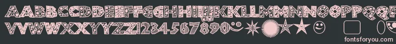 Shlockoblockodroppocaps Font – Pink Fonts on Black Background