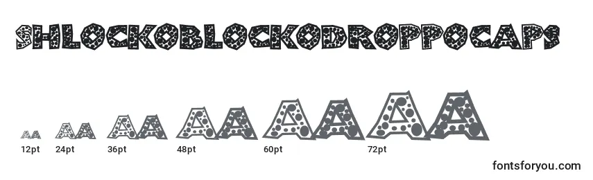 Размеры шрифта Shlockoblockodroppocaps