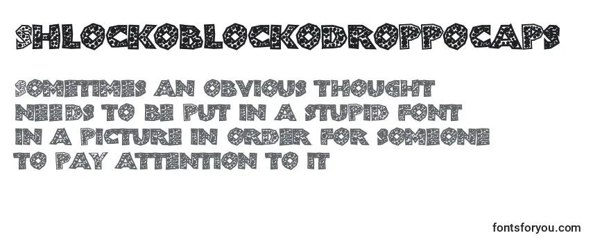 Shlockoblockodroppocaps フォントのレビュー