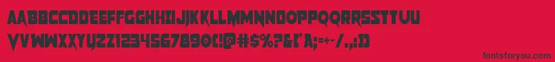 フォントPistoleercond2 – 赤い背景に黒い文字