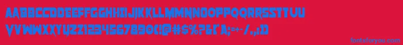 Pistoleercond2 Font – Blue Fonts on Red Background