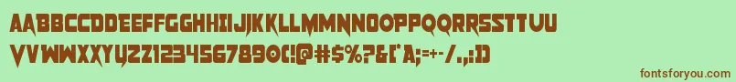 Pistoleercond2 Font – Brown Fonts on Green Background