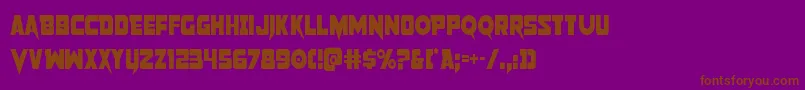 Шрифт Pistoleercond2 – коричневые шрифты на фиолетовом фоне