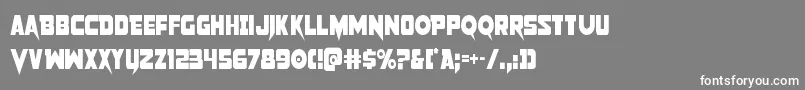 フォントPistoleercond2 – 灰色の背景に白い文字