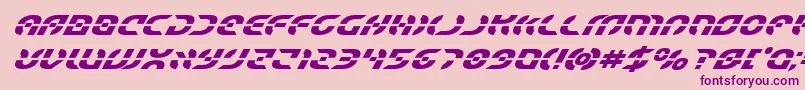 Starfighterboldsuperital Font – Purple Fonts on Pink Background