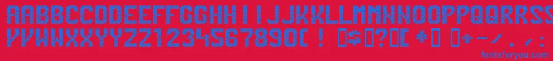 Pennstat Font – Blue Fonts on Red Background