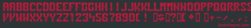 Pennstat Font – Red Fonts on Black Background