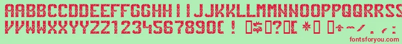 Pennstat Font – Red Fonts on Green Background