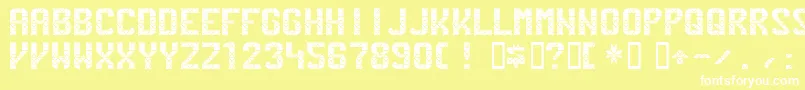 Pennstat Font – White Fonts on Yellow Background