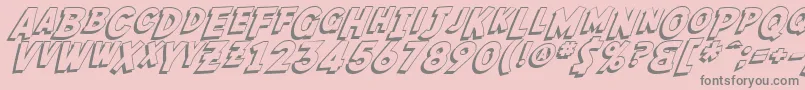 SfFedoraShadow Font – Gray Fonts on Pink Background