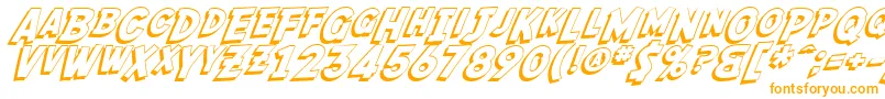 SfFedoraShadow Font – Orange Fonts on White Background