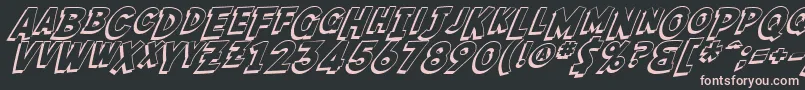 SfFedoraShadow Font – Pink Fonts on Black Background