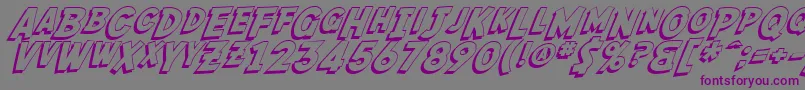 SfFedoraShadow Font – Purple Fonts on Gray Background