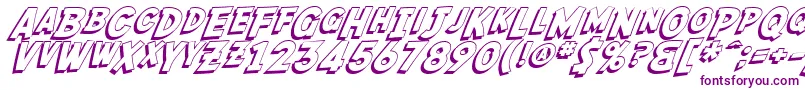 SfFedoraShadow-Schriftart – Violette Schriften auf weißem Hintergrund