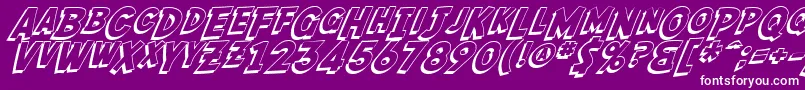Шрифт SfFedoraShadow – белые шрифты на фиолетовом фоне