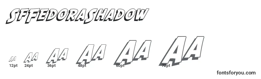SfFedoraShadow Font Sizes