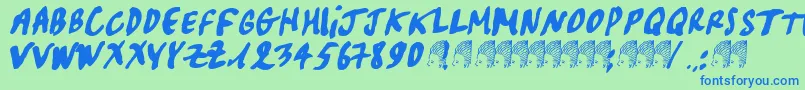 Шрифт Pascal – синие шрифты на зелёном фоне