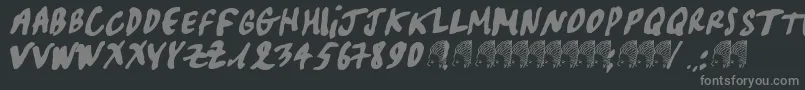 フォントPascal – 黒い背景に灰色の文字