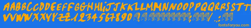 Шрифт Pascal – оранжевые шрифты на синем фоне