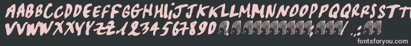Pascal Font – Pink Fonts on Black Background