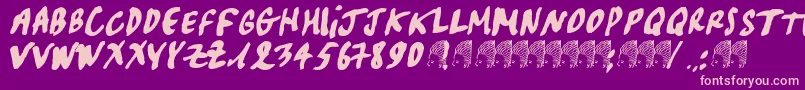 Шрифт Pascal – розовые шрифты на фиолетовом фоне